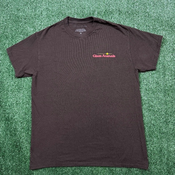 Glass Animals T Shirt Men's Size M Brown Short Sleeve Crew Neck Bravado - Picture 3 of 8